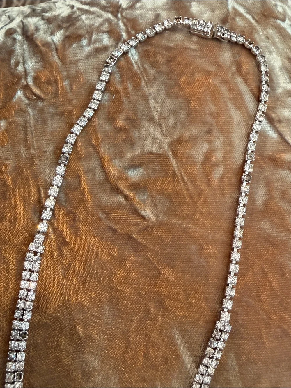 Vintage Kramer of New York Rhinestone Necklace As Is Repair
